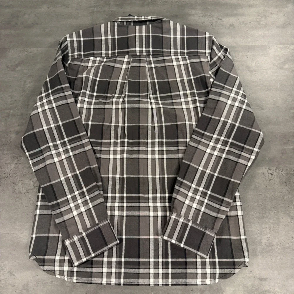The North Face Junction Woven Shirt Mens S Grey Plaid Long Sleeve Button Up $95